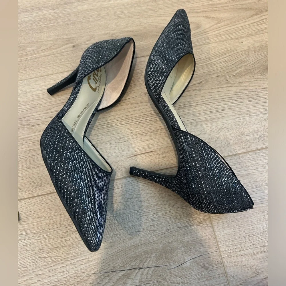 Sam Edelman Circus High Heel Stiletto Sparkle Black Tatianna Shoes Size 10 - Picture 3 of 9
